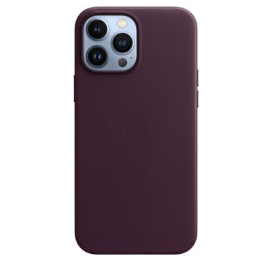 Чохол Apple Leather Case with MagSafe Dark Cherry (MM1M3) для iPhone 13 Pro Max 4133 фото
