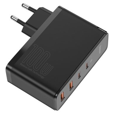 Мережевий зарядний пристрій Baseus GaN2 Pro Q.C 2C + Charger Type-C Cable 100W Black (CCGAN2P-L01) 02105 фото