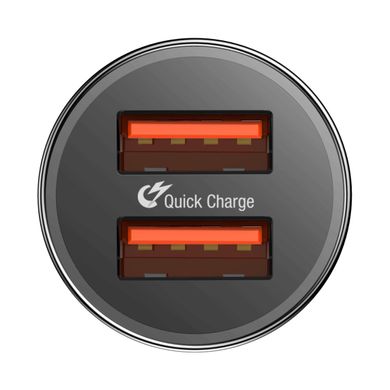 Автозарядка BASEUS Small Screw Dual-USB Quick Charger 36 W (BLACK) (CAXLD-B01) 2248 фото