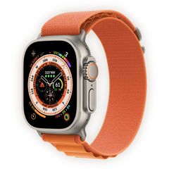 Смарт-часы Apple Watch Ultra 49mm (GPS + Cellular) Titanium Case with Orange Alpine Loop - M (MQFL3) 4405 фото