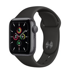Apple Watch SE GPS 40mm Space Gray Aluminum Case w. Black Sport B. (MYDP2)