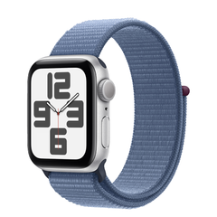 Apple Watch SE 2 GPS 44mm Silver Aluminium Case with Winter Blue Sport Loop (MREF3) 4263 фото