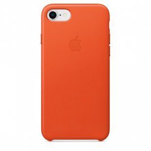 Шкіряний чохол Apple Leather Case Bright Orange (MRG82) для iPhone 8/7 1872 фото