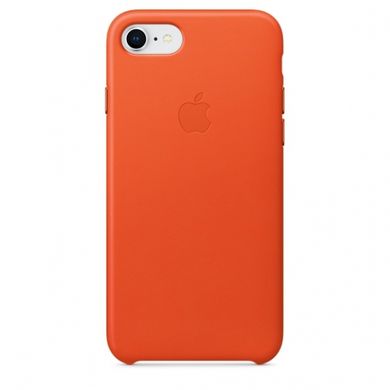 Кожаный чехол Apple Leather Case Bright Orange (MRG82) для iPhone 8/7 1872 фото