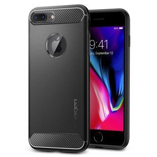 Накладка підвищеної міцності Spigen Rugged Armor чорна для iPhone 8 Plus / 7 Plus 1981 фото