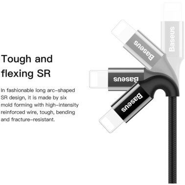 Кабель Baseus USB Cable to Lightning Shining Jet Metal 1m Rose Gold (CALSY-0R) 2805 фото
