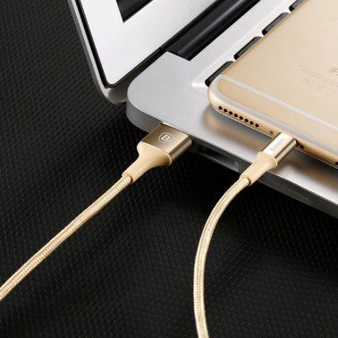Кабель Baseus USB Cable to Lightning Shining Jet Metal 1m Rose Gold (CALSY-0R) 2805 фото