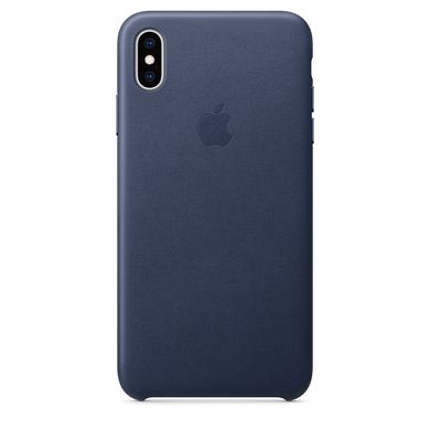 Шкіряний чохол Apple iPhone XS Max Leather Case (MRWU2) Midnight Blue 2118 фото