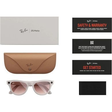 Смарт-окуляри Ray-Ban Meta Skyler Shiny Chalky Gray/Gradient Cinnamon Pink (RW4010 670013 52-20)