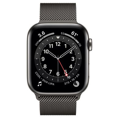 Apple Watch Series 6 (GPS + Cellular) 44mm Graphite Stainless Steel Case with Milanese Loop (M07R3) 3771 фото