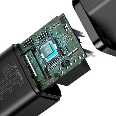 Мережевий зарядний пристрій Baseus Super Si 30W Black (CCSUP-J01) 02111 фото