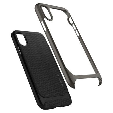 Дизайнерский чехол-накладка Spigen Neo Hybrid серый для iPhone X 1310 фото