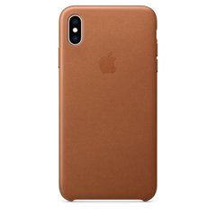 Міцний чохол шкіряний Apple для iPhone XS Max коричневий (MRWV2)