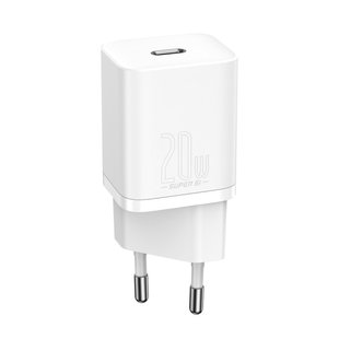 Мережевий зарядний пристрій Baseus Super Silicone PD Charger 20W Type-C White (CCSUP-B02) 02112 фото