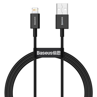 Кабель Baseus Superior Series USB to iP 2.4A 1m Black (CALYS-A01) 01159 фото