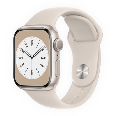 Смарт-годинник Apple Watch Series 8 GPS 45mm Starlight Aluminum Case w. Starlight Sport Band S/M (MNUP3) 4426-1 фото