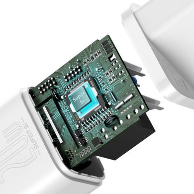 Мережевий зарядний пристрій Baseus Super Silicone PD Charger 20W Type-C White (CCSUP-B02) 02112 фото