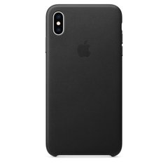 Кожаный оригинальный кейс для iPhone XS Max Apple черного цвета (MRWT2)