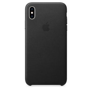 Шкіряний оригінальний кейс для iPhone XS Max Apple чорного кольору (MRWT2) 2120 фото