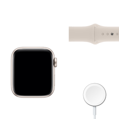 Смарт-часы Apple Watch Series 8 GPS 45mm Starlight Aluminum Case w. Starlight Sport Band M/L (MNUQ3) 4426-2 фото