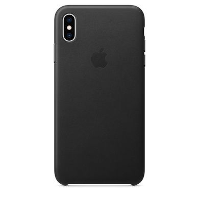 Шкіряний оригінальний кейс для iPhone XS Max Apple чорного кольору (MRWT2) 2120 фото