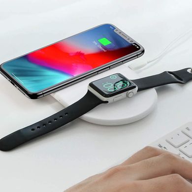 Зарядний пристрій Baseus Wireless Charging Smart для Apple Watch и iPhone (White) 2215 фото