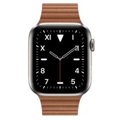 Apple Watch Series 5 Edition 44mm Titanium Case with Brown Leather Loop (MWR62+MXAF2) 3487 фото