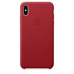 Чехол кожанный Apple iPhone XS Max Leather Case (MRWQ2) Red