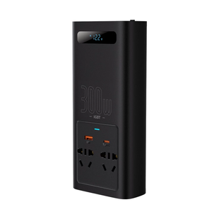 Автомобільний інвертор Baseus IGBT Power Inverter 300W 220V CN/EU Black (CGNB010101) 7853 фото