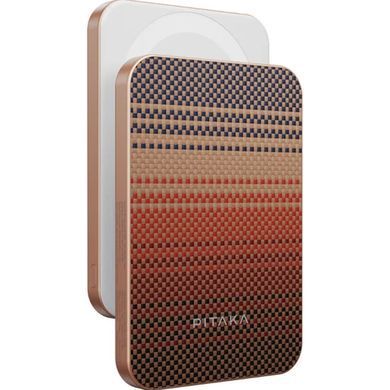 Магнітний павербанк Pitaka Aramid Fiber Magnetic Power Bank Qi2 5000mAh - Sunset (PBQ2402) 111456 фото