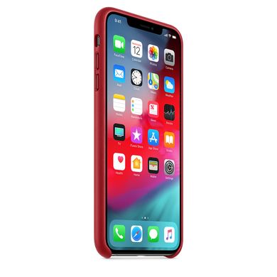 Чехол кожанный Apple iPhone XS Max Leather Case (MRWQ2) Red 2121 фото