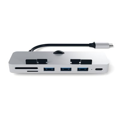 USB-хаб Satechi Aluminum Type-C Clamp Hub Pro Silver (ST-TCIMHS) 1833 фото
