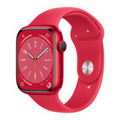 Смарт-годинник Apple Watch Series 8 GPS 45mm (PRODUCT) RED Aluminum Case w. (PRODUCT) RED Sport Band M/L (MNUU3) 4427-2 фото