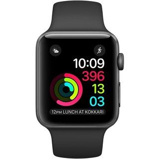 Apple Watch Series 2 38mm Space Gray Aluminum Case with Black Sport Band (MP0D2) 690 фото
