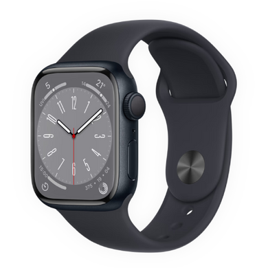 Смарт-годинник Apple Watch Series 8 GPS 45mm Midnight Aluminum Case w. Midnight Sport Band Regular (MNP13) 4424 фото