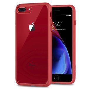 Ультратонкий надійний чохол Spigen Ultra Hybrid 2 червоний для iPhone 7 Plus / 8 Plus 1986 фото