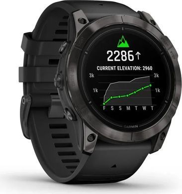 Смарт-годинник Garmin Epix Pro Gen 2 Sapphire 51mm Carbon G. DLC Tit. with Black Band (010-02804-00/01)