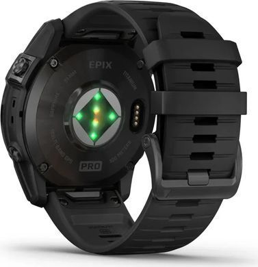 Смарт-годинник Garmin Epix Pro Gen 2 Sapphire 51mm Carbon G. DLC Tit. with Black Band (010-02804-00/01)