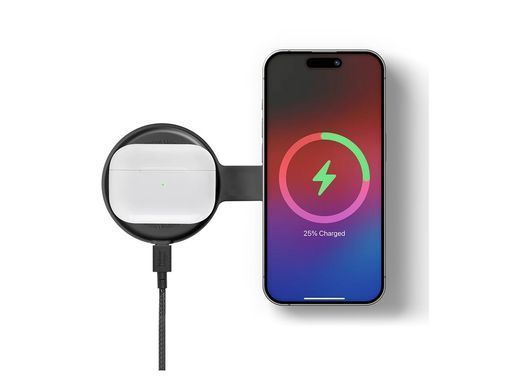 Беспроводное зарядное устройство Native Union Voyage 2-in-1 Qi2 Wireless Charger - Black (VOY-2IN1-WL-BLK) 20230 фото