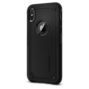 Чохол для захисту iPhone X Spigen Hybrid Armor чорний 1999 фото