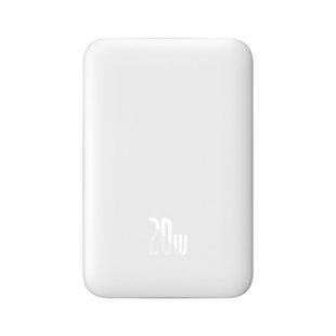 Зовнійшній акумулятор Baseus Magnetic Mini Wireless Fast Charge Power Bank 10000mAh 20W White (PPCX030002) 99080 фото