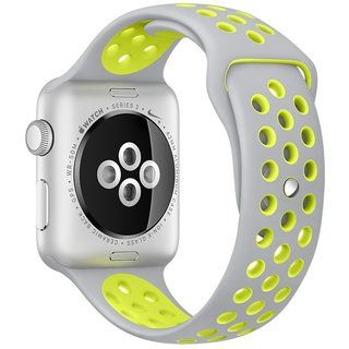 Apple Watch Nike+ 38mm Silver Aluminum Case with Flat Silver/Volt Nike Sport Band (MNYP2) 707 фото