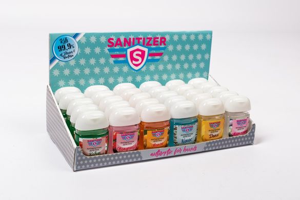 Набір Антисептиків для рук від TM Sanitizer , 3 шт. по 29 мл. з ароматами: Кавун, Кокос, Маршмеллоу 3509 фото