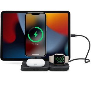 Беспроводное зарядное устройство Zens 4-in-1 Modular Wireless Charger with iPad Charging Stand Black (ZEAPM03/00) 20233 фото