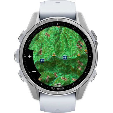 Спортивные часы Garmin Fenix 8 43mm AMOLED Silver with Whitestone Silicone Band (010-02903-00)