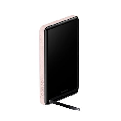 Внешний аккумулятор Baseus Magnetic Bracket Wireless Fast Charge Power Bank 10000mAh 20W Pink (PPCX000204) 99084 фото