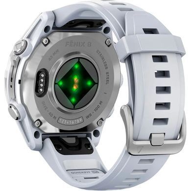Спортивные часы Garmin Fenix 8 43mm AMOLED Silver with Whitestone Silicone Band (010-02903-00)