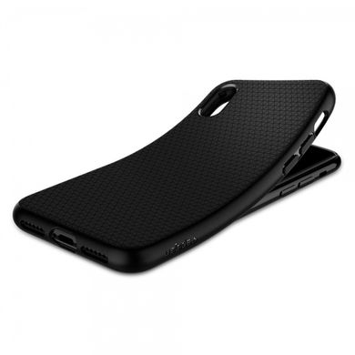 Легкий мягкий чехол Spigen Liquid Air матовый черный для iPhone X 1318 фото