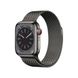 Смарт-годинник Apple Watch Series 8 GPS + Cellular, 41mm Graphite Stainless Steel Case with Milanese Loop Graphite (MNJM3) 4428 фото