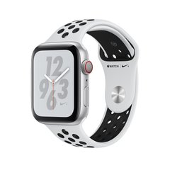 Apple Watch Series 4 Nike+ (GPS+LTE) 44mm Silver Aluminum Case with Pure Platinum/Black Nike Sport Band (MTXC2)